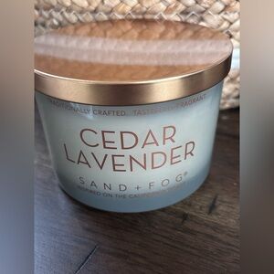 Sand + Fog Cedar Lavender Candle - Cream and Gold